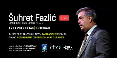 Facebook Live sa gradonačelnikom Fazlićem