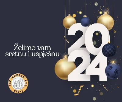 Novogodišnja čestitka JKP ''Komrad'' Bihać i informacija o radnom vremenu službi za vrijeme praznika