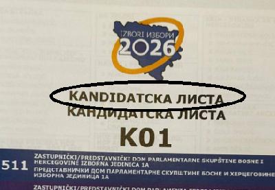 „KandidatCka lista“: CIK BiH pokreće internu istragu zbog greške na glasačkim listićima