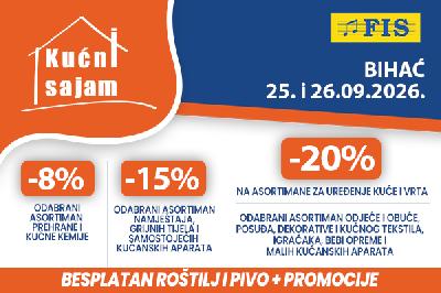 Kućni sajam FIS u Bihaću 25. i 26. septembra