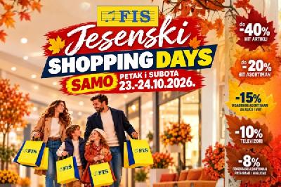 FIS Jesenski Shopping Days – dva dana odličnih popusta i još povoljnije kupovine!